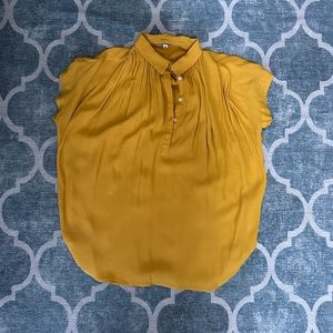 Madewell Mustard Yellow Short Sleeve Top Women's Size Medium